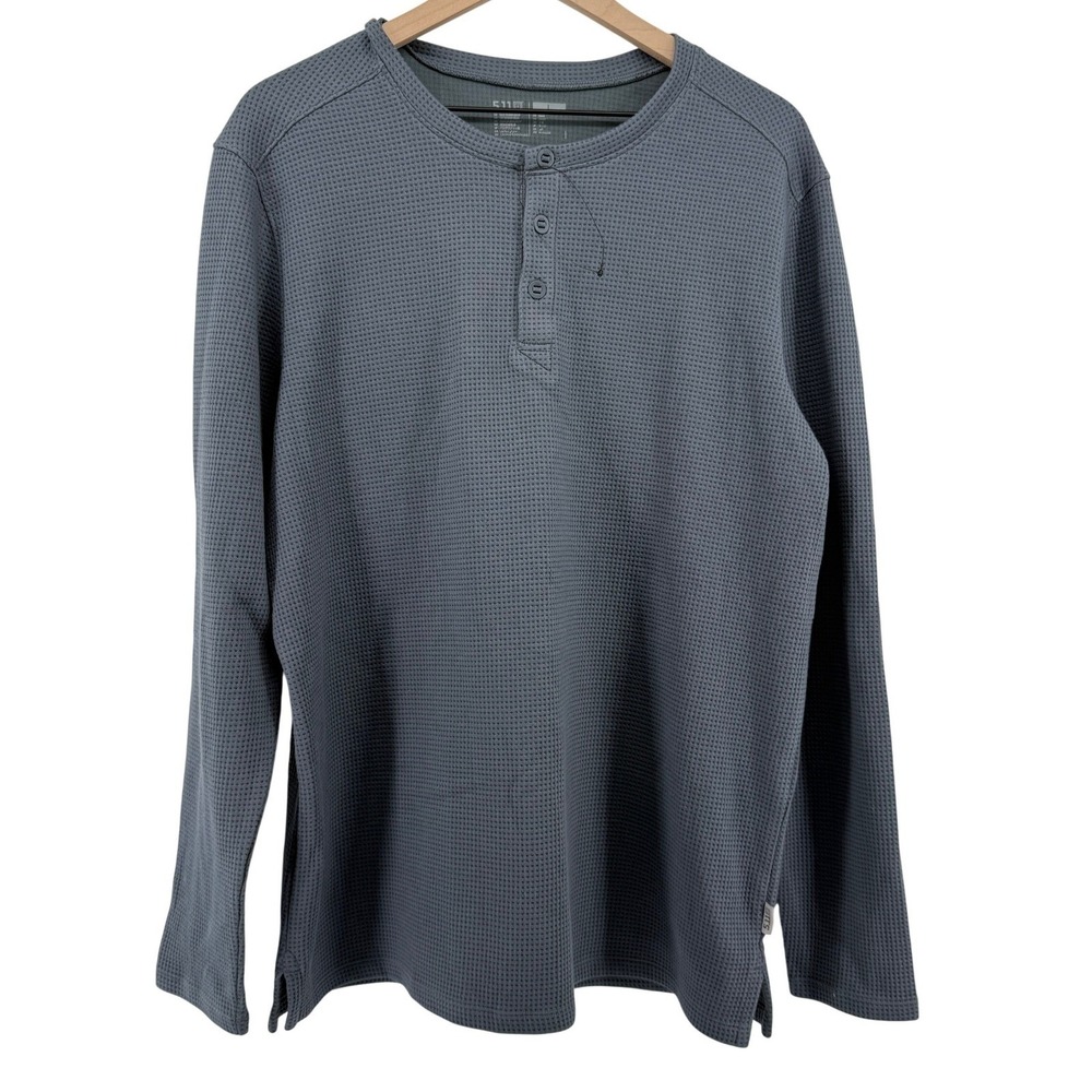5.11 Tactical Jasper Thermal Long Sleeve Shirt Flint Gray Men L Henley NWOT